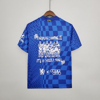 Thailande Maillot Chelsea Conmemorativa Edition Bleu 01