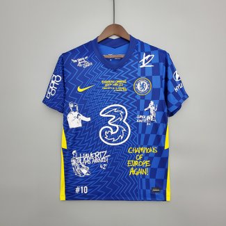 Thailande Maillot Chelsea Conmemorativa Edition Bleu