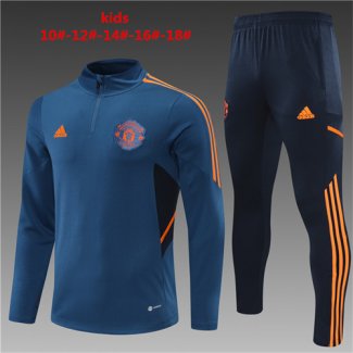 Survetement Manchester United Enfant Bleu Mu33 2022/2023