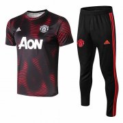 Maillot Survetement Manchester United 18-19 Pattern red